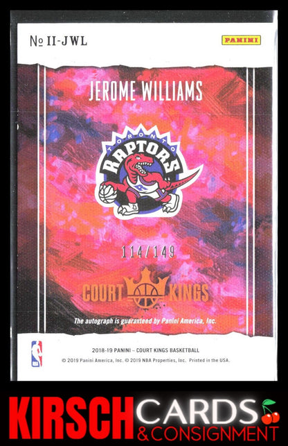 Jerome Williams 2018-19 Panini Court Kings #II-JWL Impressionist Ink #/149 Auto