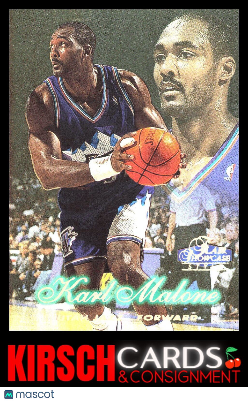 Karl Malone 1997-98 Flair Showcase #56 Flair Showcase Row 2 Utah Jazz