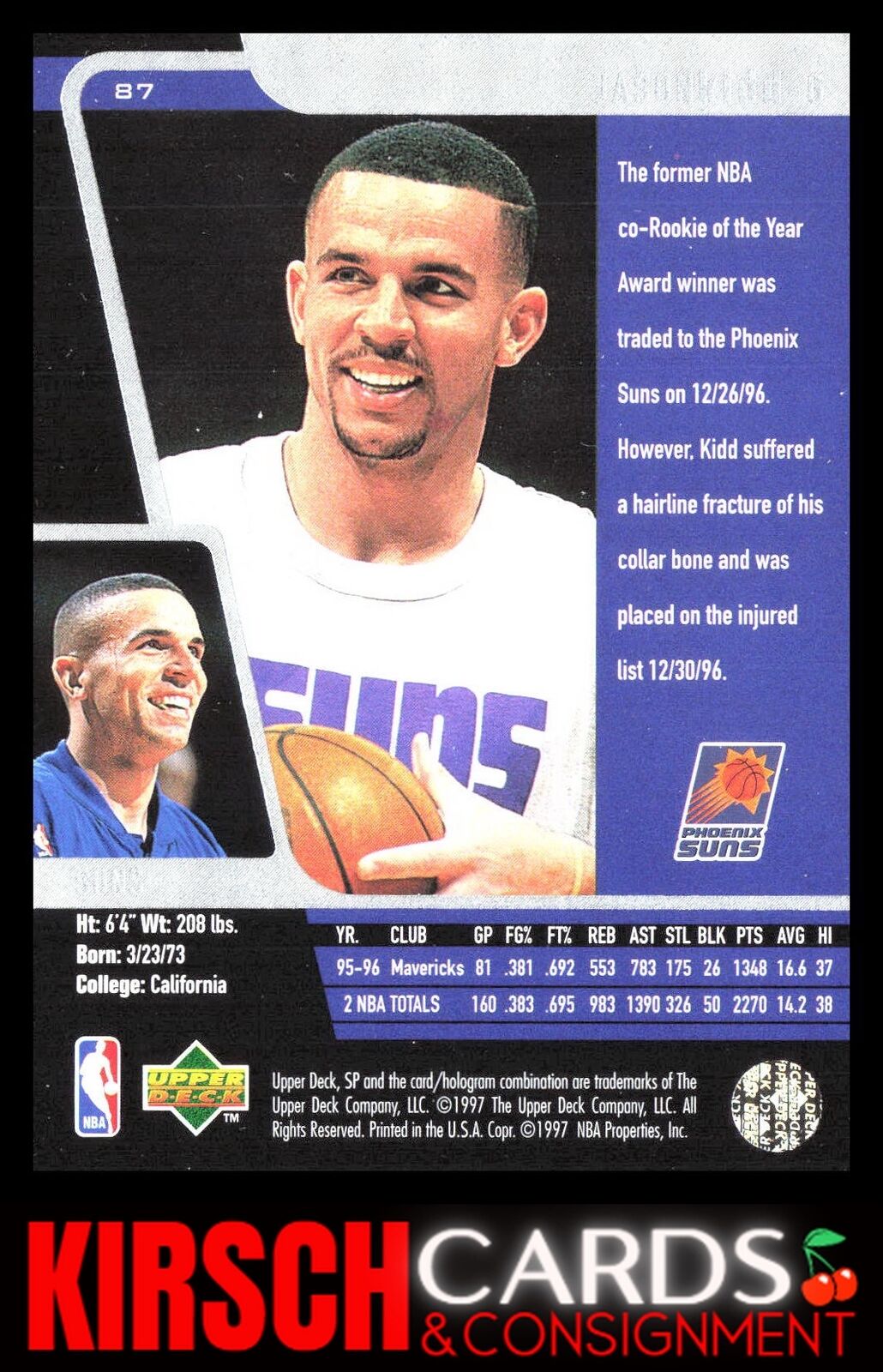 Jason Kidd 1996-97 SP #87 Phoenix Suns