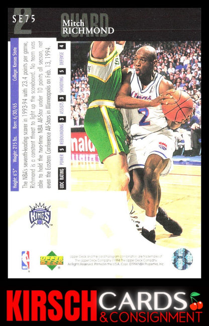 Mitch Richmond 1994-95 Upper Deck #SE75 Special Edition Sacramento Kings