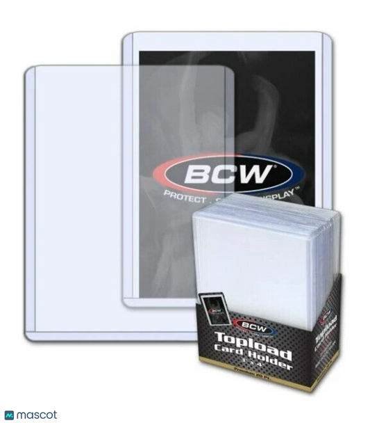 (1000) BCW Premium 20pt 3x4 Trading Card Toploader Top Loaders 1 Case SHIPS FREE