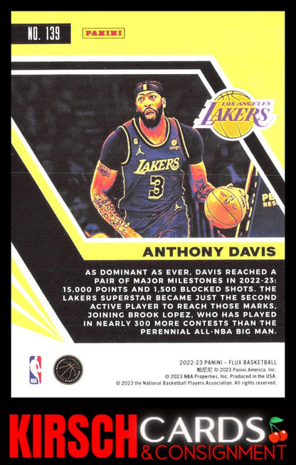 Anthony Davis 2022-23 Panini Flux #139 Los Angeles Lakers