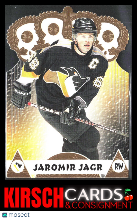 Jaromir Jagr 2001-02 Pacific #16 Gold Crown Die Cuts Pittsburgh Penguins