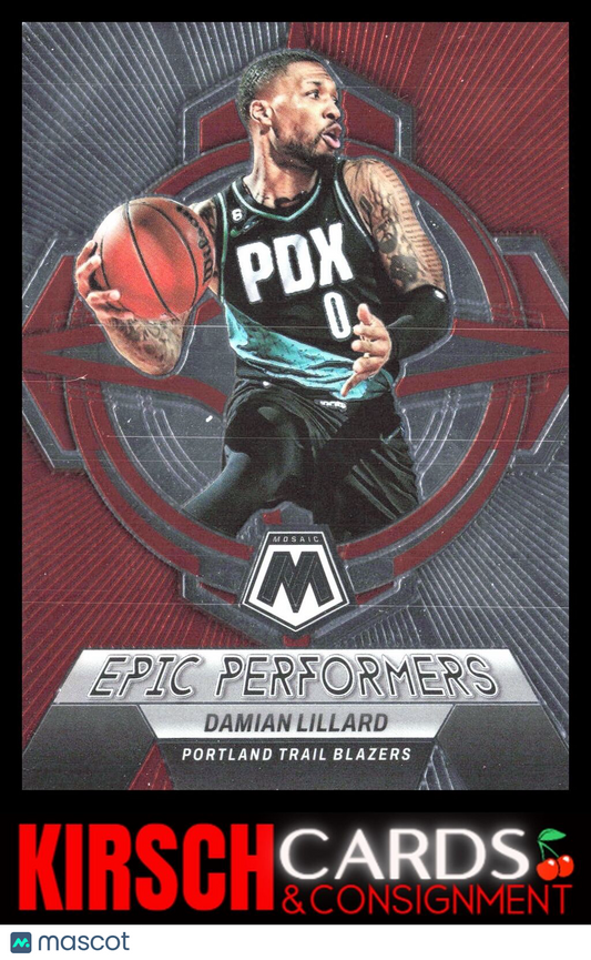 Damian Lillard 2022-23 Panini Mosaic #11 Epic Performers Portland Trail Blazers