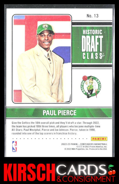 Paul Pierce 2022-23 Panini Contenders #13 Historic Draft Class Celtics