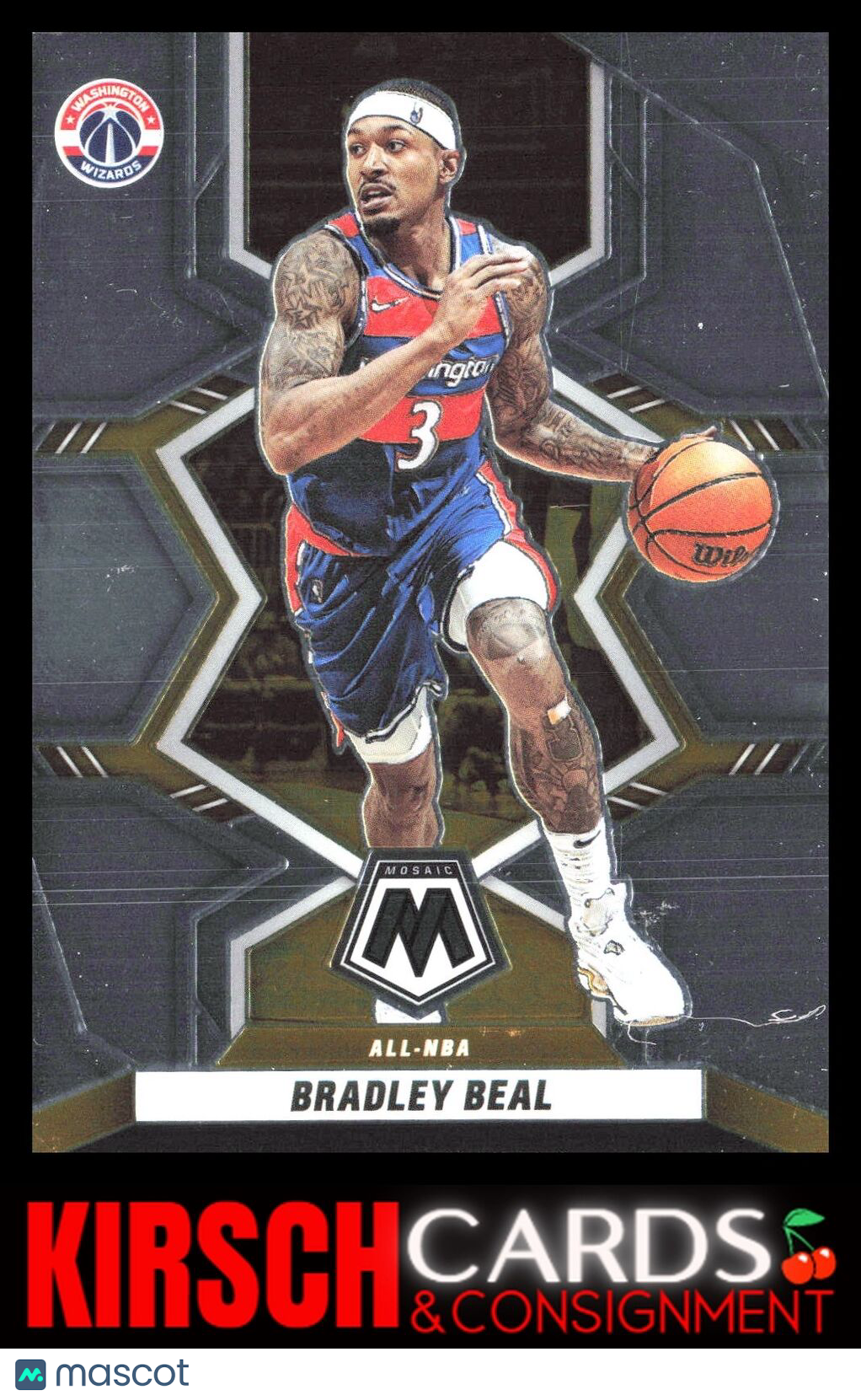 Bradley Beal 2021-22 Panini Mosaic #294 Washington Wizards