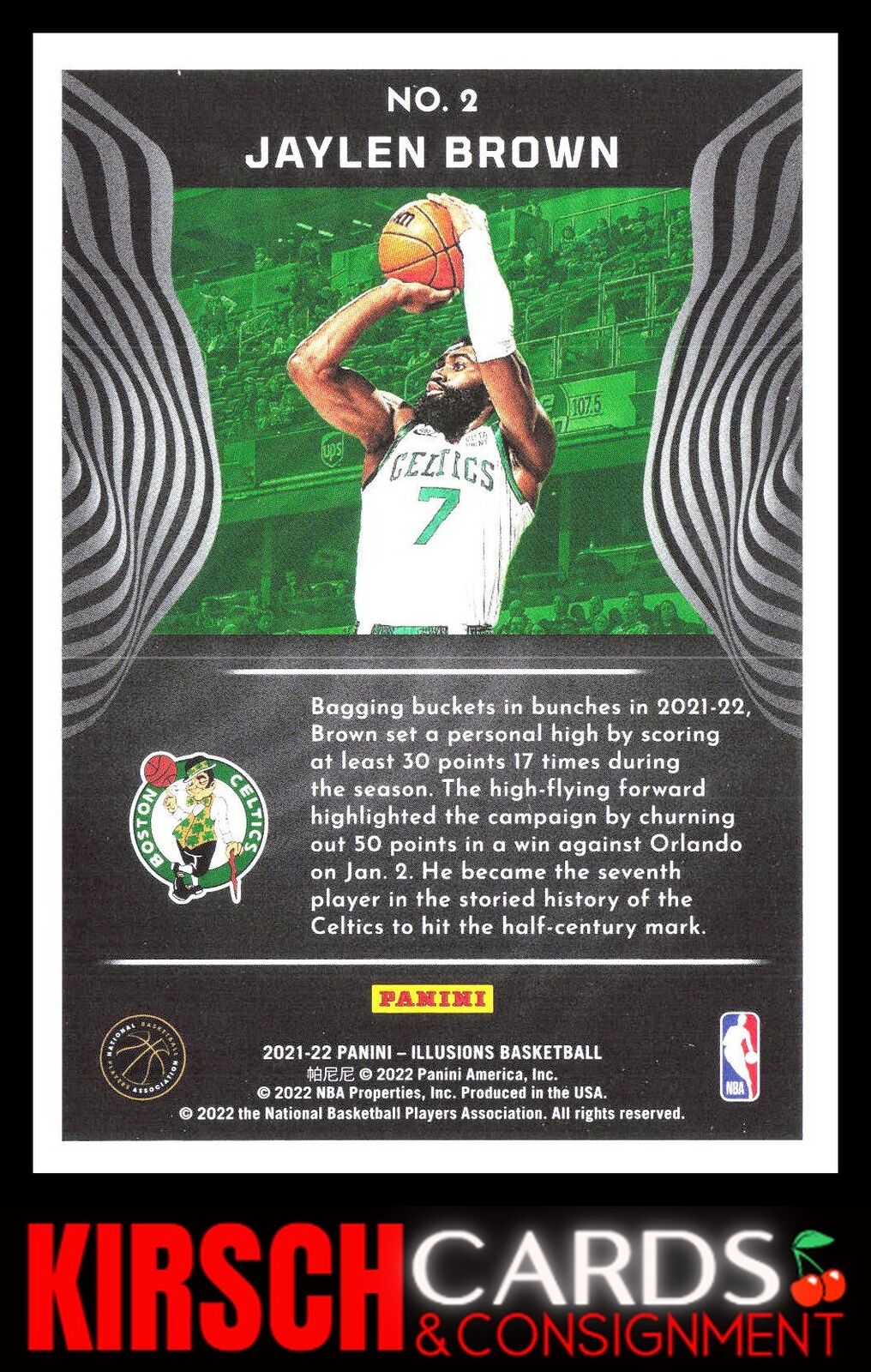 Jaylen Brown 2021-22 Panini Illusions #2 Boston Celtics