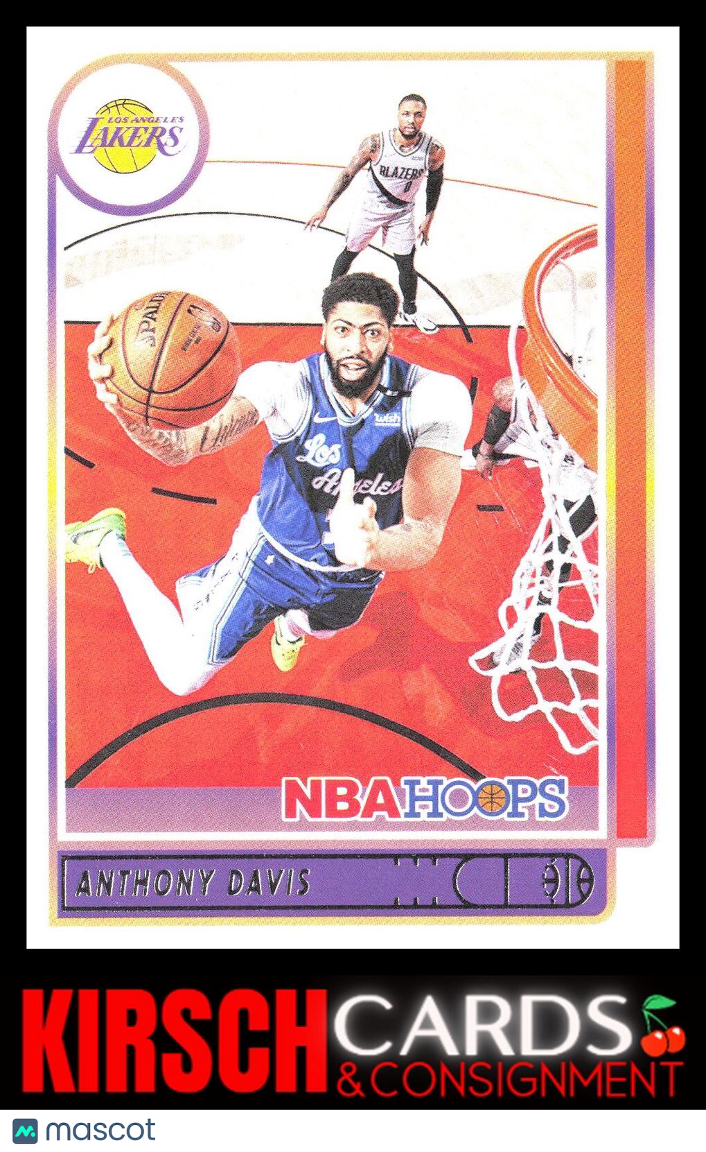 Anthony Davis 2021-22 Hoops #146 Los Angeles Lakers