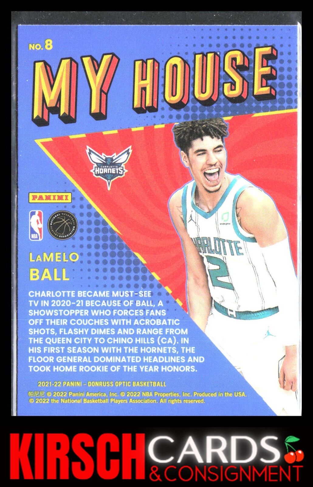 LaMelo Ball 2021-22 Donruss Optic #8 My House Charlotte Hornets