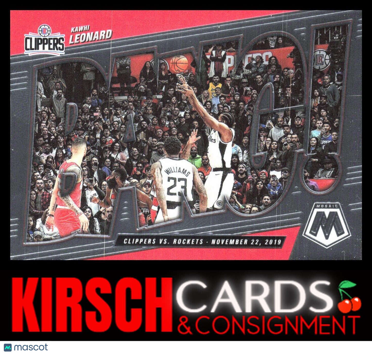 Kawhi Leonard 2021-22 Panini Mosaic #14 Bang! Los Angeles Clippers