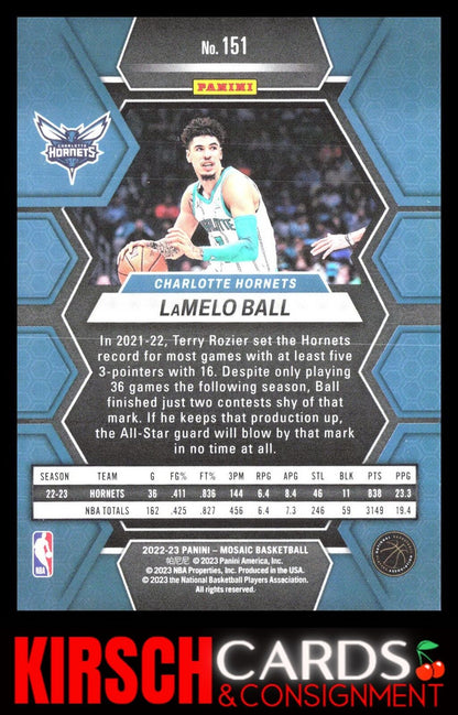 LaMelo Ball 2022-23 Panini Mosaic #151 Charlotte Hornets