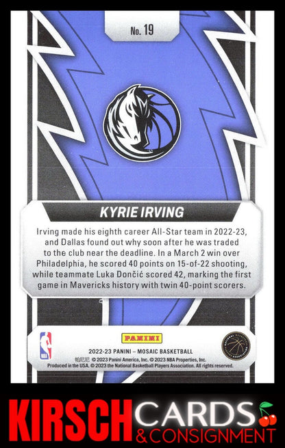 Kyrie Irving 2022-23 Panini Mosaic #19 Thunder Road Dallas Mavericks