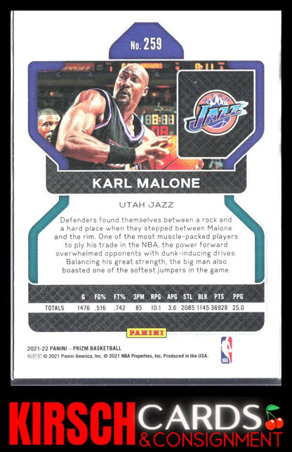 Karl Malone 2021-22 Panini Prizm #259 Utah Jazz