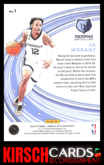 Ja Morant 2022-23 Donruss Optic #1 Express Lane Memphis Grizzlies