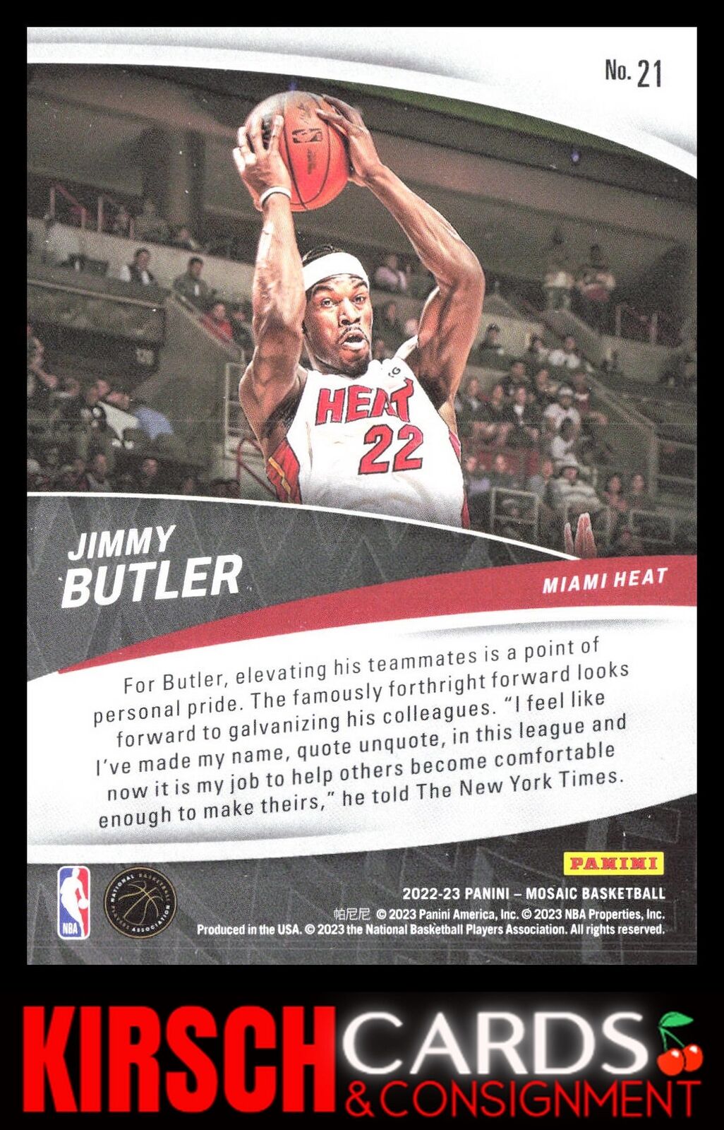 Jimmy Butler 2022-23 Panini Mosaic #21 Elevate Miami Heat