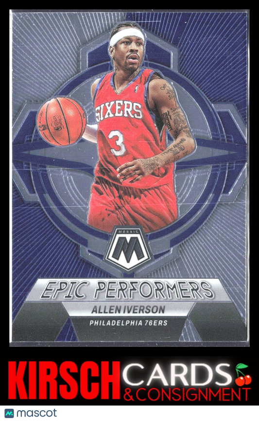 Allen Iverson 2022-23 Panini Mosaic #20 Epic Performers Philadelphia 76ers