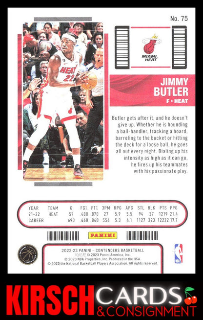 Jimmy Butler 2022-23 Panini Contenders #75 Miami Heat