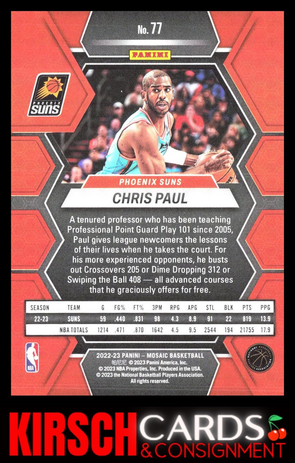 Chris Paul 2022-23 Panini Mosaic #77 Phoenix Suns