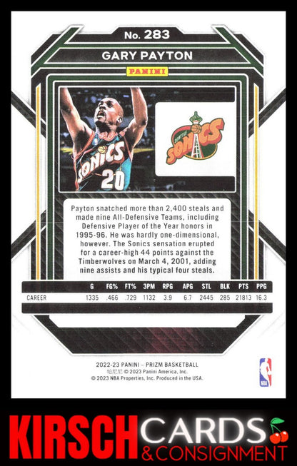 Gary Payton 2022-23 Panini Prizm #283 Seattle Supersonics