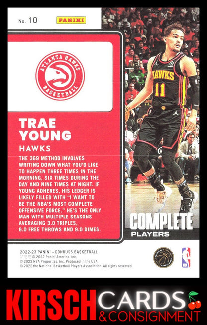 Trae Young 2022-23 Donruss #10 Complete Players Atlanta Hawks