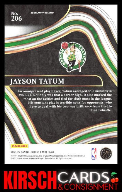 Jayson Tatum 2021-22 Panini Select #206 Blue (Retail Base) Boston Celtics