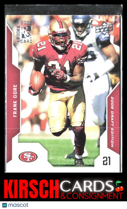 Frank Gore 2008 Upper Deck Draft Edition #186 San Francisco 49ers