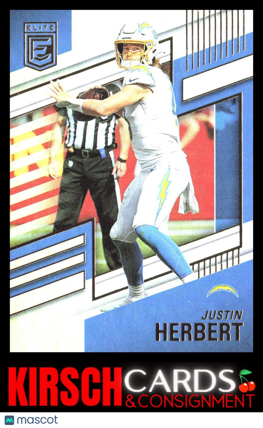 Justin Herbert 2022 Donruss Elite #42 Los Angeles Chargers