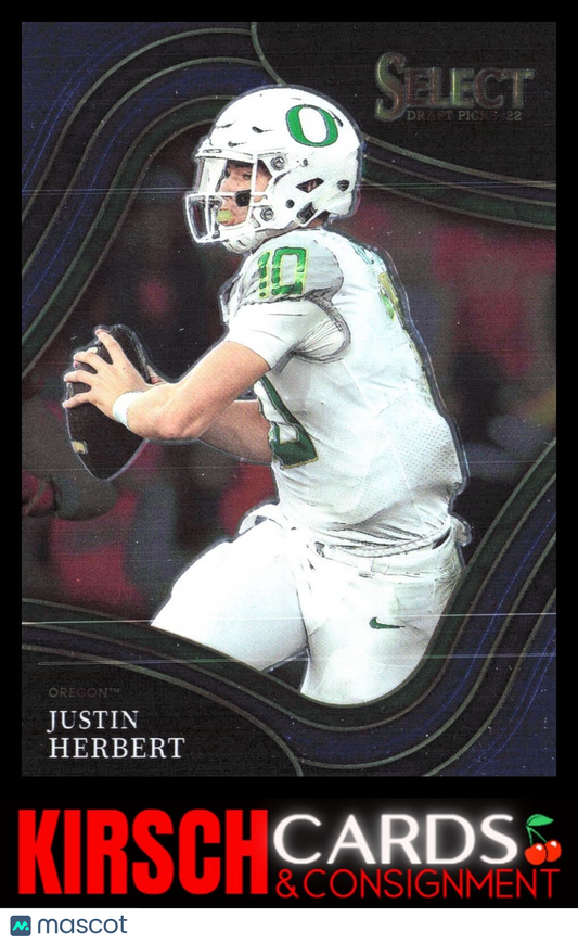 Justin Herbert 2022 Panini Select Draft Picks #135 Oregon Ducks