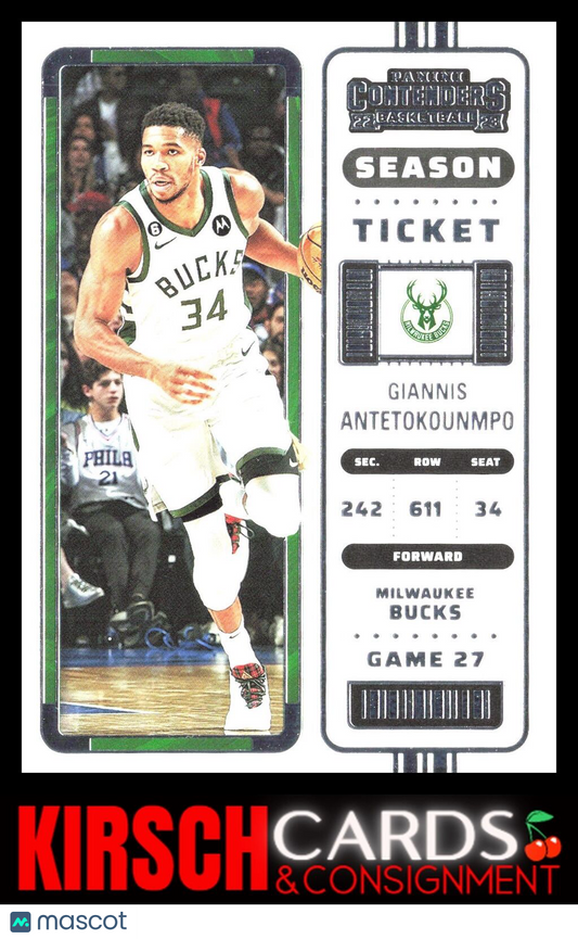 Giannis Antetokounmpo 2022-23 Panini Contenders #35 Season Ticket Retail