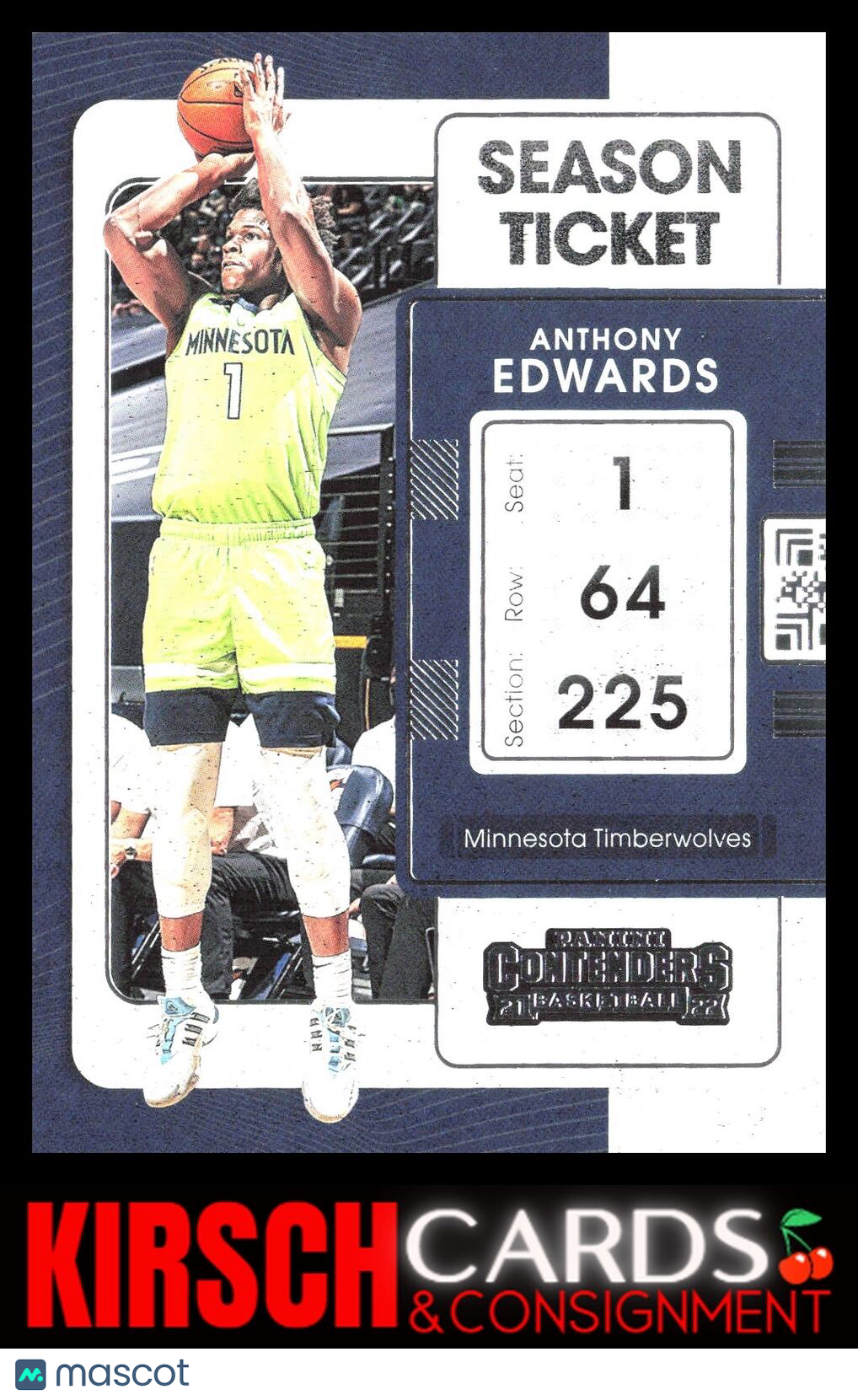 Anthony Edwards 2021-22 Panini Contenders #5 Minnesota Timberwolves