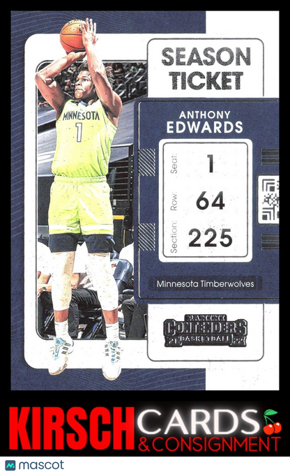 Anthony Edwards 2021-22 Panini Contenders #5 Minnesota Timberwolves