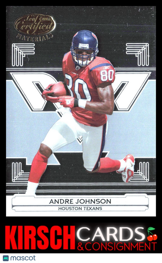 Andre Johnson 2006 Leaf Certified Materials #58 Houston Texans