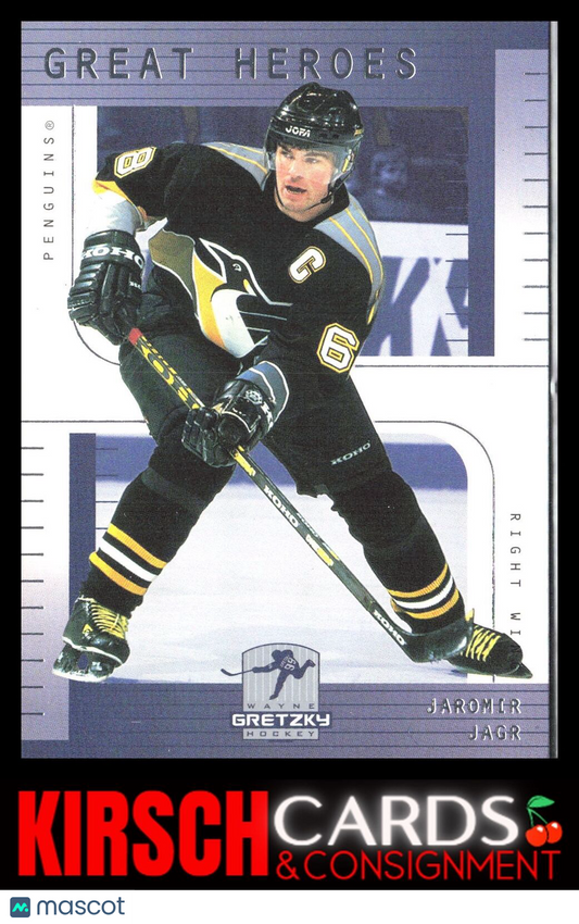 Jaromir Jagr 1999-00 Upper Deck Wayne Gretzky #GH1 Great Heroes Pittsburgh