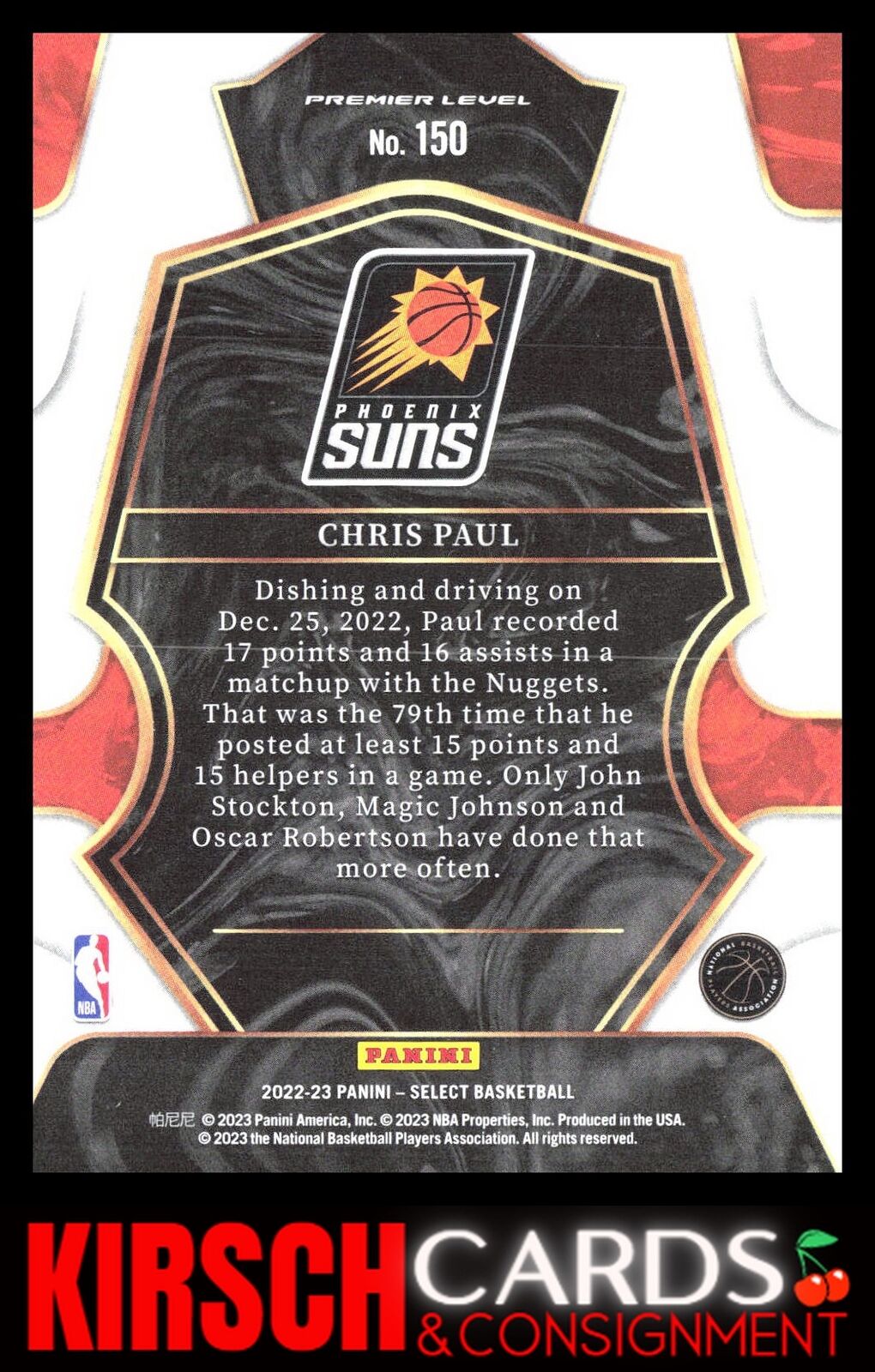 Chris Paul 2022-23 Panini Select #150 Blue (Retail Base) Phoenix Suns