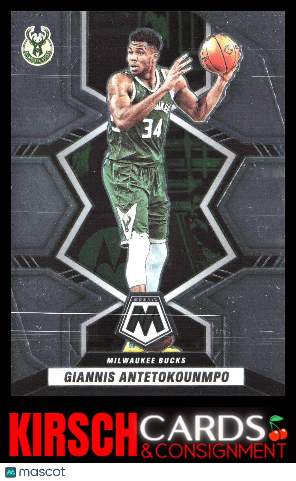 Giannis Antetokounmpo 2021-22 Panini Mosaic #98 Milwaukee Bucks