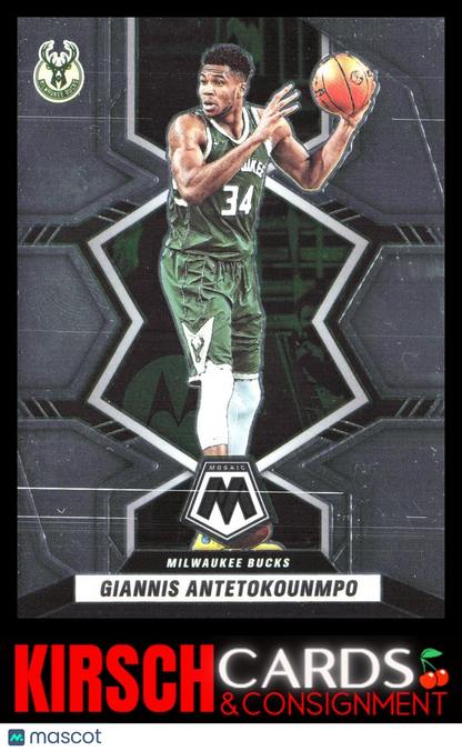 Giannis Antetokounmpo 2021-22 Panini Mosaic #98 Milwaukee Bucks