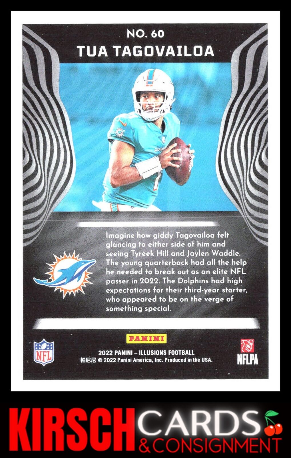 Tua Tagovailoa 2022 Panini Illusions #60 Miami Dolphins