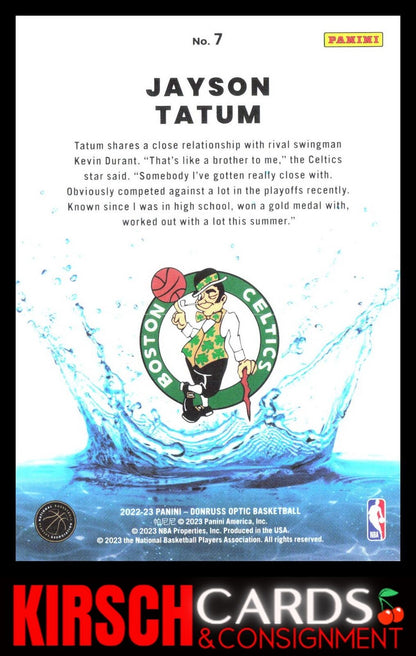 Jayson Tatum 2022-23 Donruss Optic #7 Splash! Boston Celtics