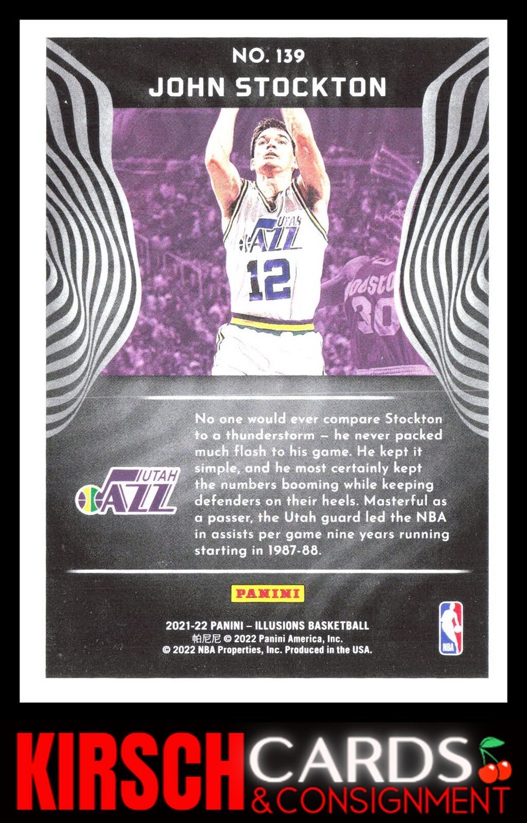 John Stockton 2021-22 Panini Illusions #139 Utah Jazz