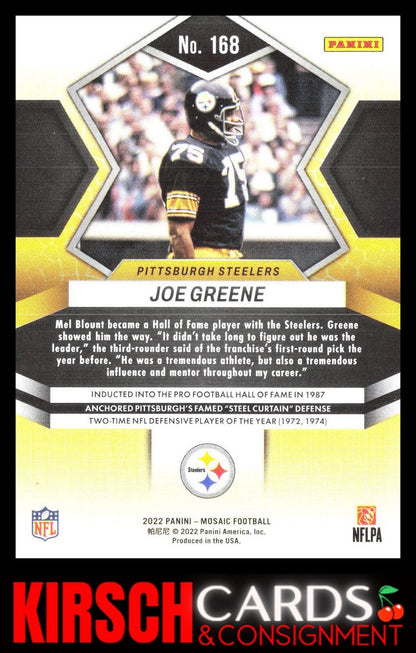 Joe Greene 2022 Panini Mosaic #168 Pittsburgh Steelers