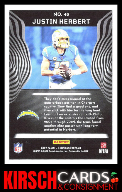 Justin Herbert 2022 Panini Illusions #48 Los Angeles Chargers