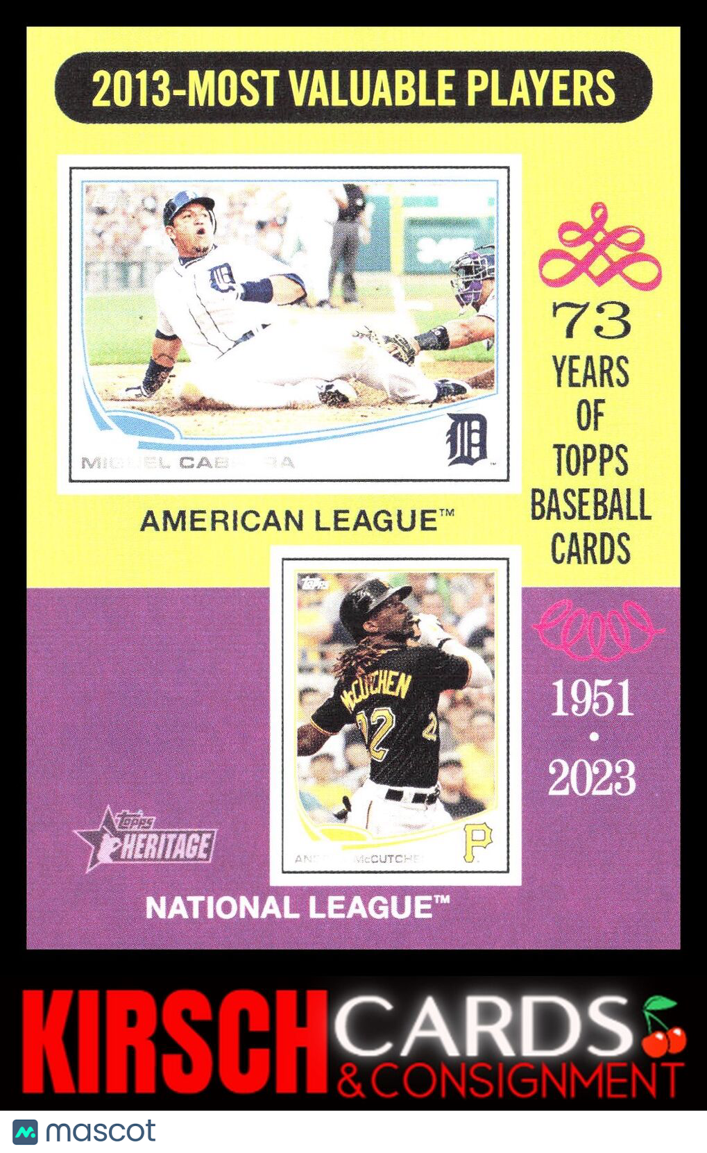 2013 MVPs (Miguel Cabrera / Andrew McCutchen) 2024 Topps Heritage #206