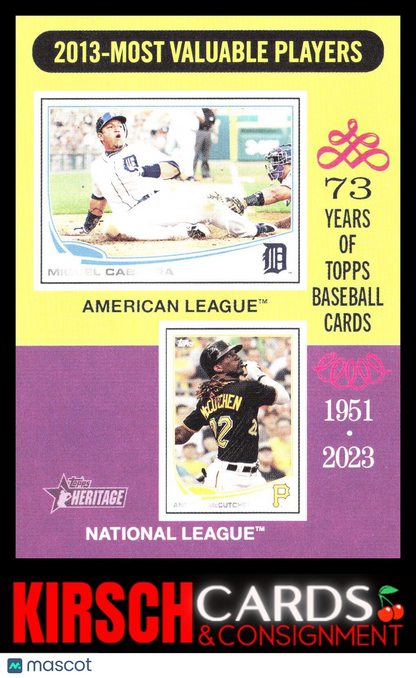 2013 MVPs (Miguel Cabrera / Andrew McCutchen) 2024 Topps Heritage #206