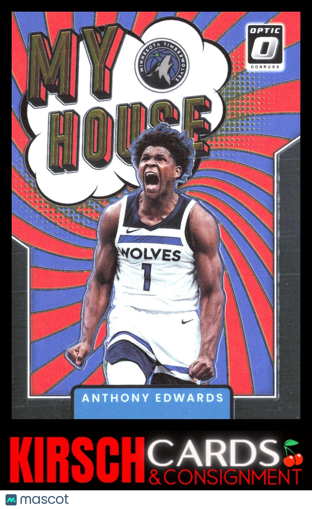 Anthony Edwards 2021-22 Donruss Optic #9 My House Minnesota Timberwolves