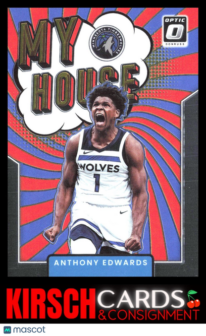 Anthony Edwards 2021-22 Donruss Optic #9 My House Minnesota Timberwolves