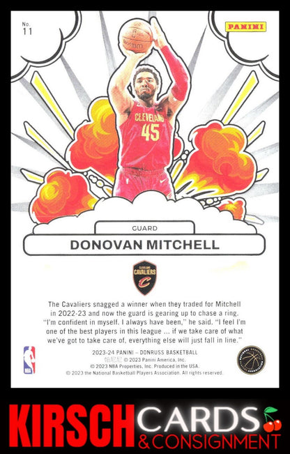 Donovan Mitchell 2023-24 Donruss #11 Bomb Squad Cleveland Cavaliers