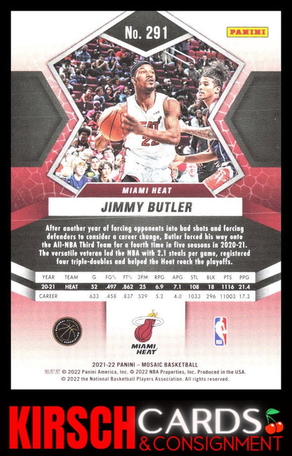 Jimmy Butler 2021-22 Panini Mosaic #291 Miami Heat