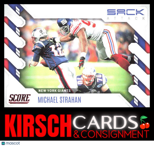 Michael Strahan 2022 Score #SA-MS Sack Attack End Zone #/6 New York Giants