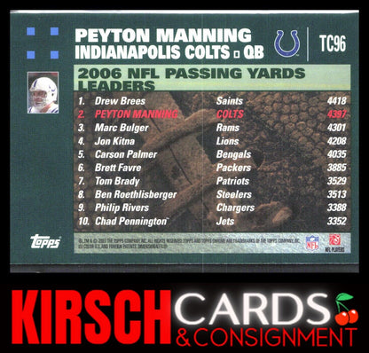 Peyton Manning 2007 Topps Chrome #TC96 Indianapolis Colts