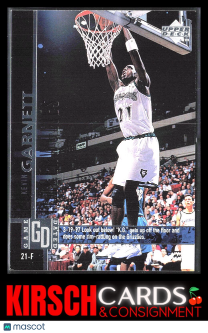 Kevin Garnett 1997-98 Upper Deck #75 Minnesota Timberwolves